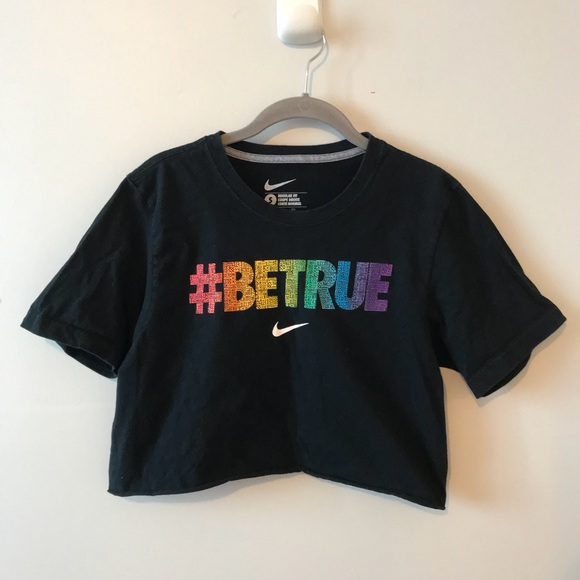 nike rainbow crop top